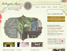 Tablet Screenshot of bellingtonmanor.com